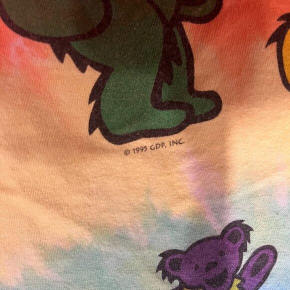 Vintage 1995 Grateful Dead T-Shirt Men's Small Graphic Tie-Dye - Picture 3 of 5